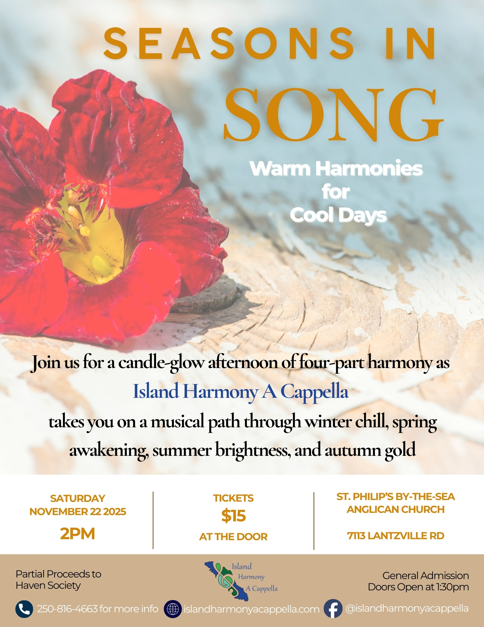 Seasons of Song, An afternoon of candlelight and a cappella harmonies